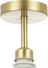 Gold ceiling light fixture on a white background
